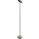 Royyo 45.5 inch 11.00 watt Matte Black with Brass Floor Lamp Portable Light in Matte Black With Brushed Brass